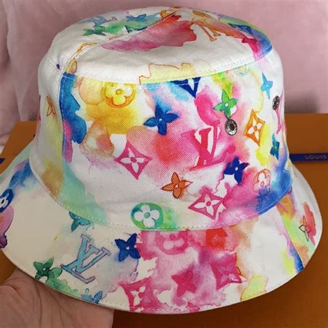 louis vuitton watercolor bucket hat|women louis vuitton bucket hat.